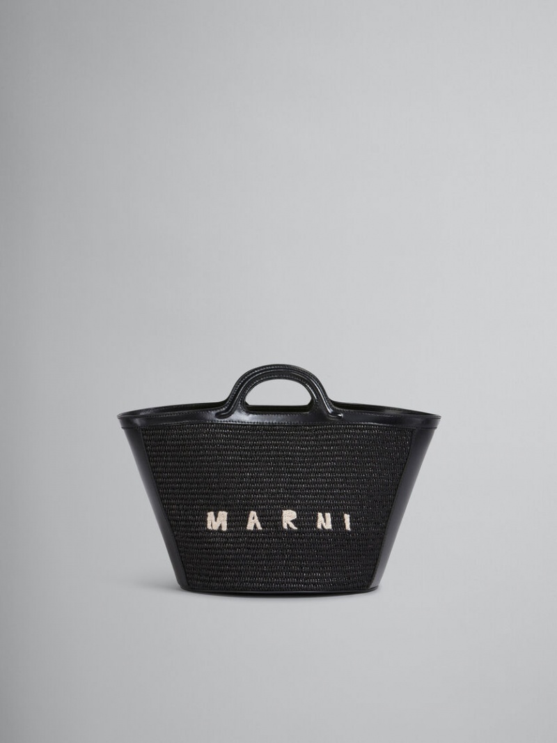 Marni Tropicalia Small Bag Cuero And Raffia Negros | MXCVG79656
