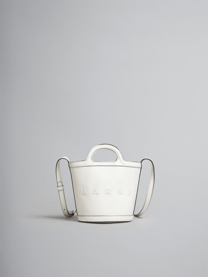 Marni Tropicalia Small Bucket Bag Cuero Blancos | FMXUI19848