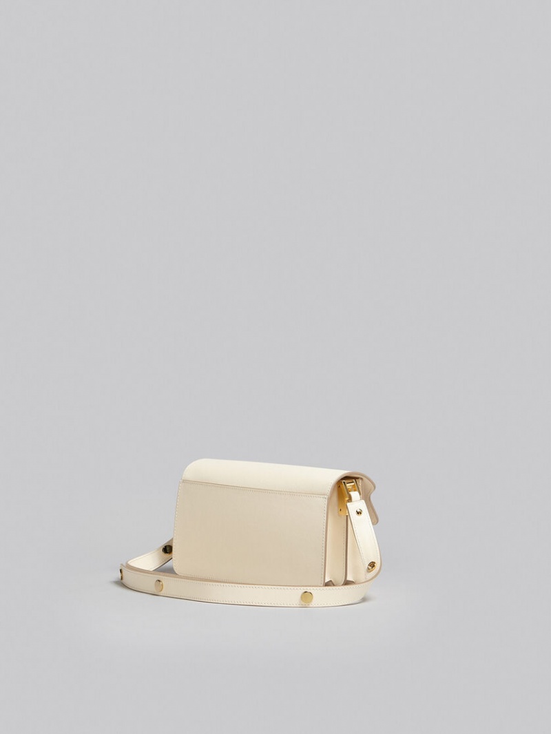 Marni Trunk Bag E/W Cuero Blancos | PMXER31278