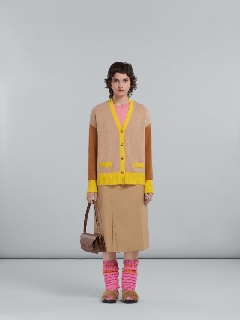 Marni Trunk Bag E/W Cuero Marrom | MXIIZ77836
