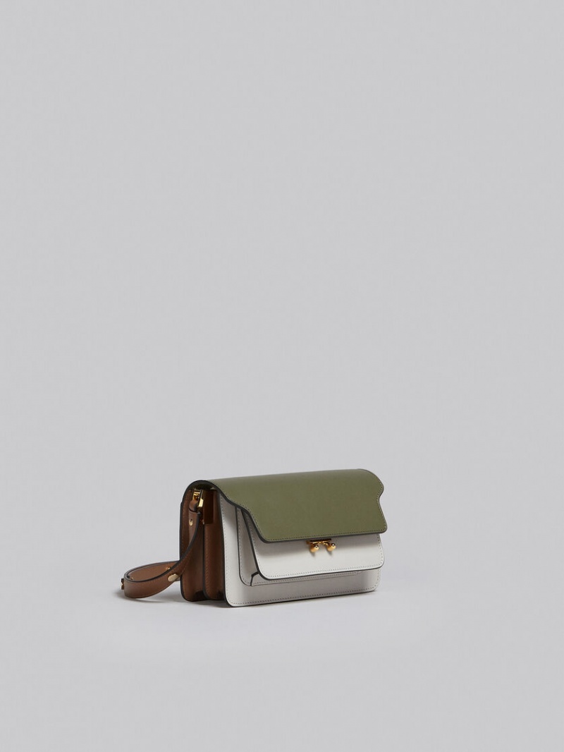 Marni Trunk Bag E/W Cuero Verdes Grises Marrom | MXIIZ27653