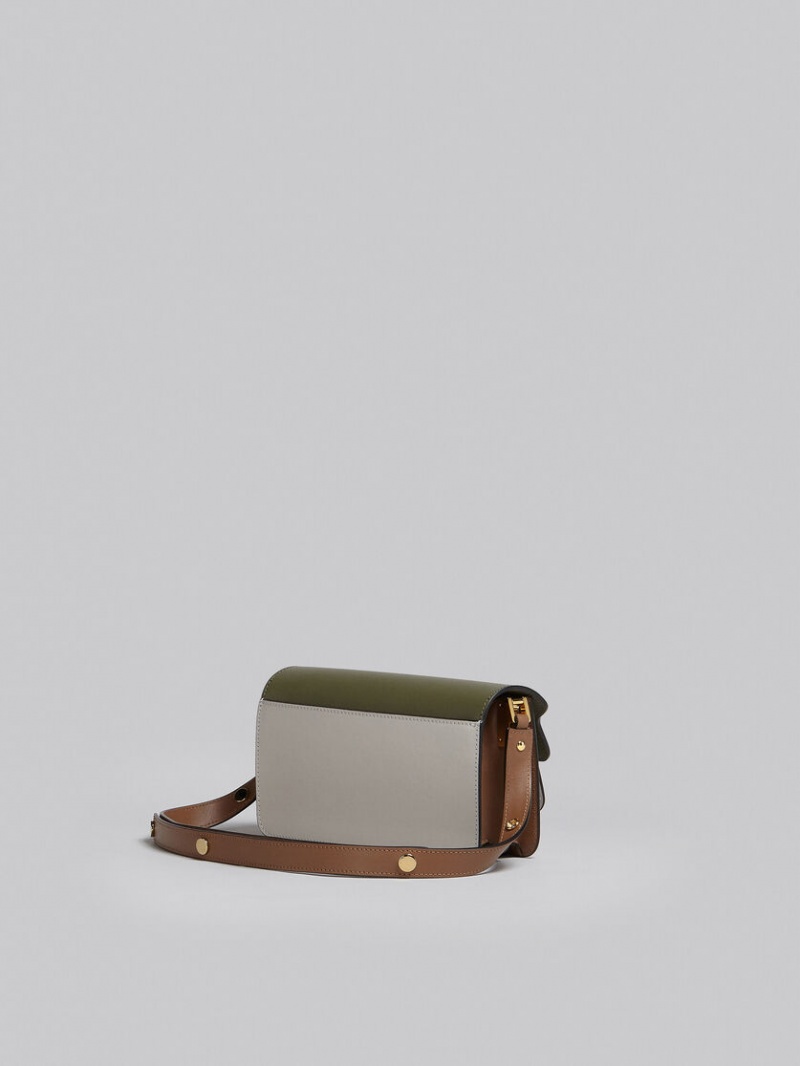 Marni Trunk Bag E/W Cuero Verdes Grises Marrom | MXQCS93005