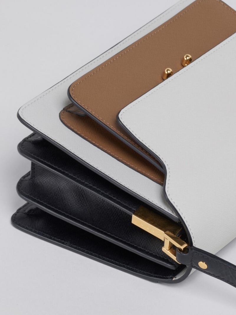 Marni Trunk Medium Bag Cuero Grises Marrom Negros | FMXUI15809