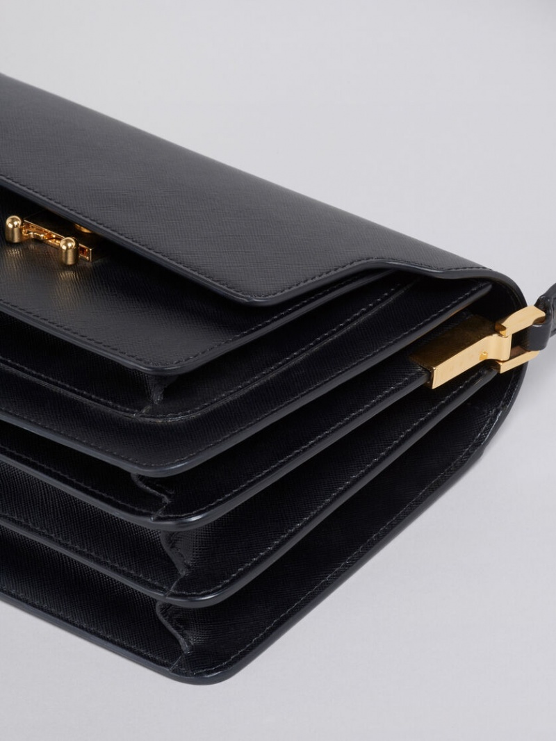 Marni Trunk Medium Bag Cuero Negros | EMXHC62261