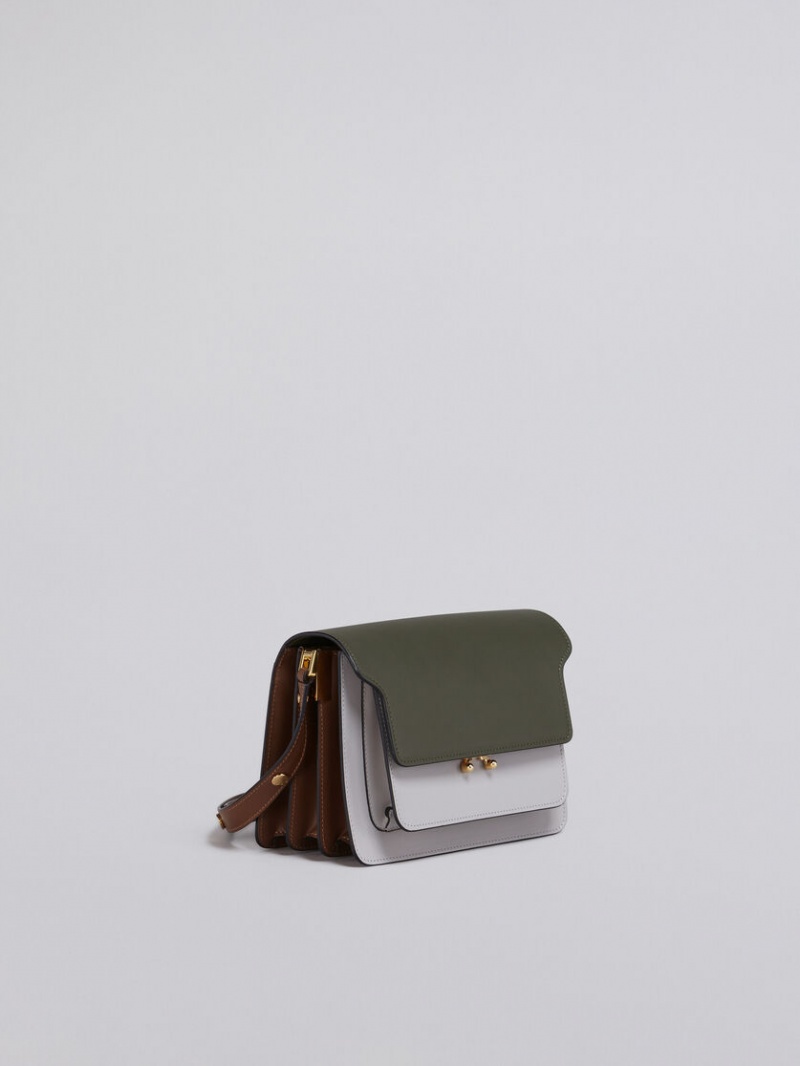 Marni Trunk Medium Bag Cuero Verdes Grises Marrom | MXICD62127