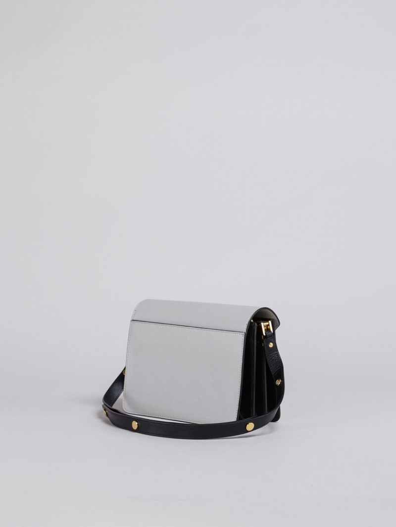 Marni Trunk Medium Bag Saffiano Cuero Grises Marrom Negros | MMXFT46606