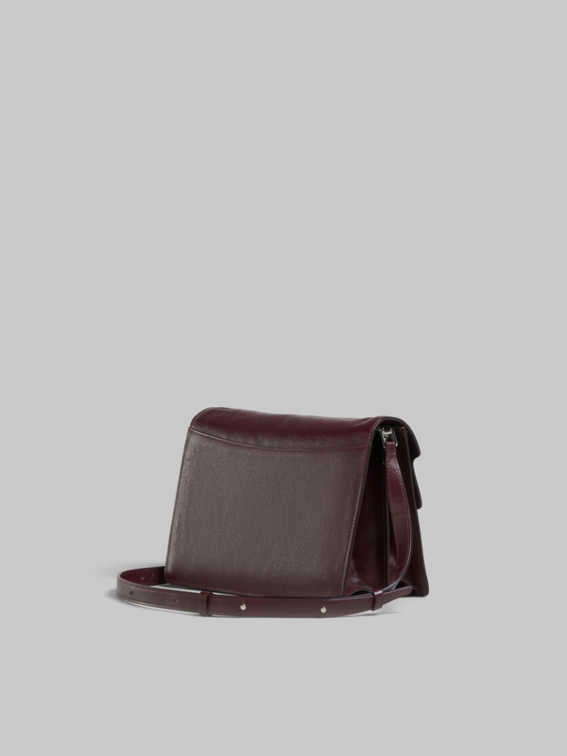 Marni Trunk Soft Large Bag Cuero Rojos | MXQAV30439