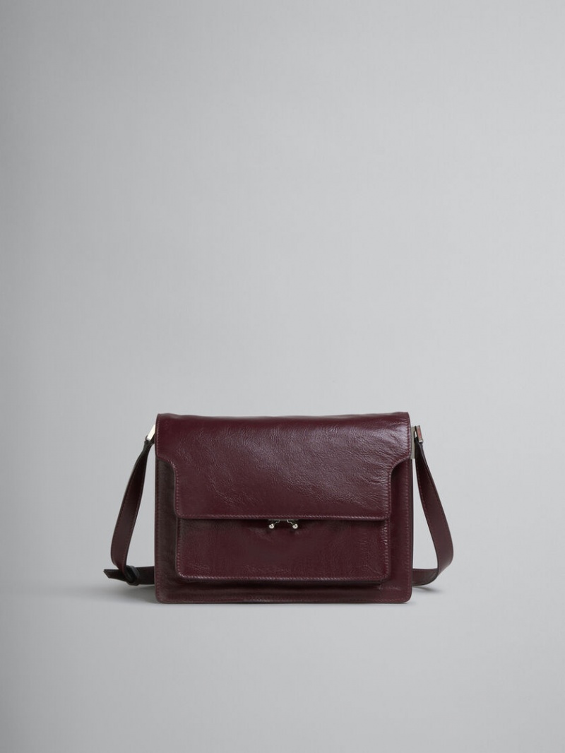 Marni Trunk Soft Large Bag Cuero Rojos | MXQAV30439