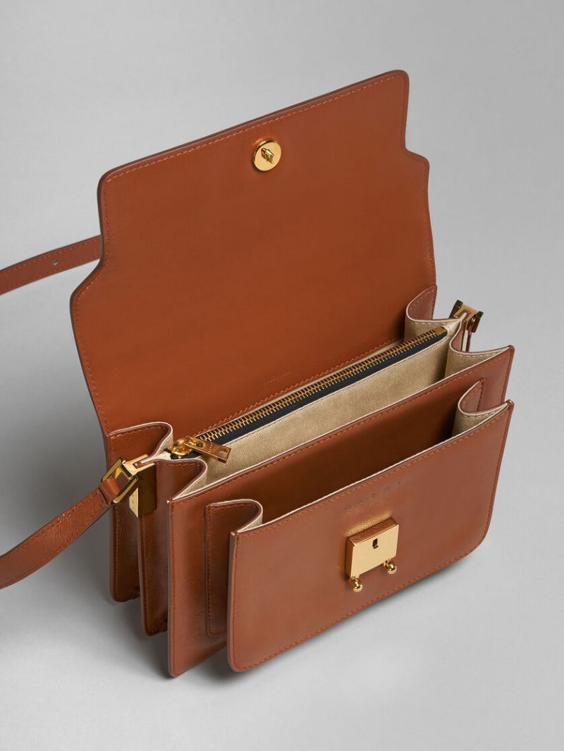 Marni Trunk Soft Medium Bag Cuero Marrom | MXJVR86163
