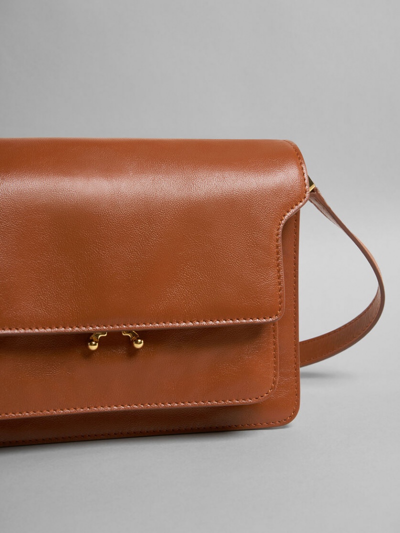 Marni Trunk Soft Medium Bag Cuero Marrom | MXJVR86163