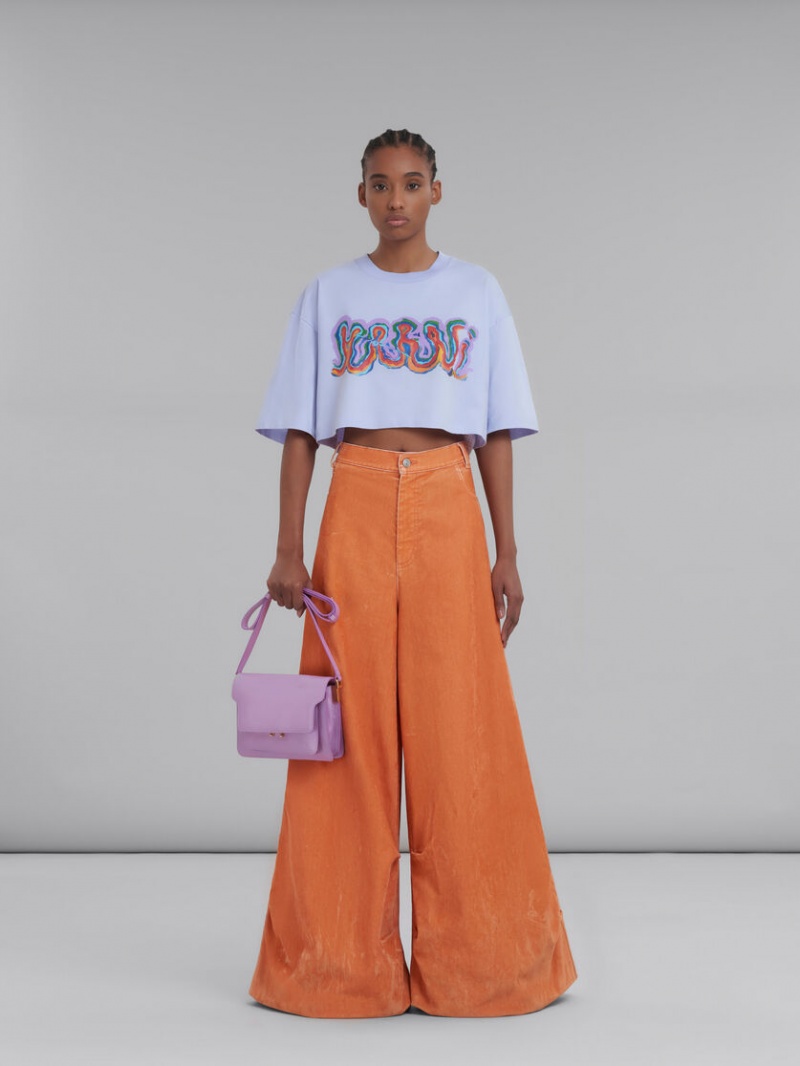 Marni Trunk Soft Medium Bag Cuero Morados | XMXBH35180