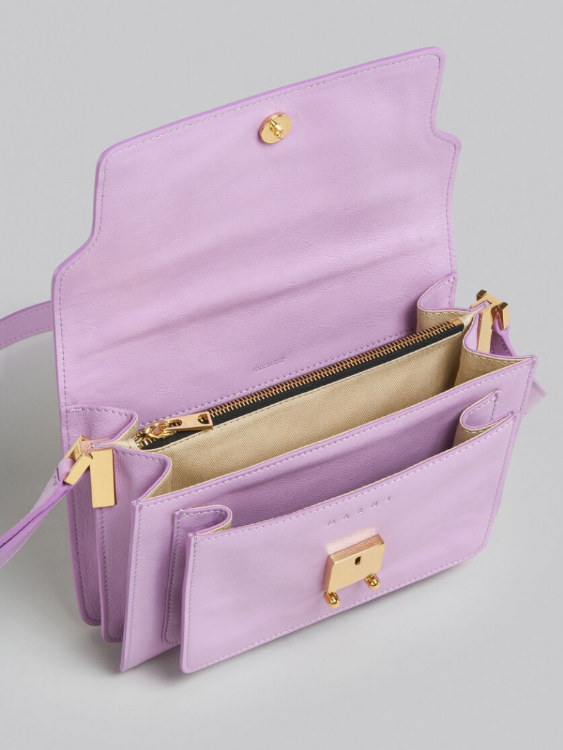 Marni Trunk Soft Medium Bag Cuero Morados | XMXBH35180