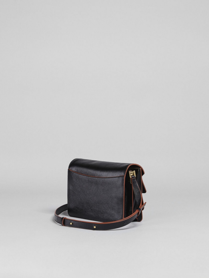 Marni Trunk Soft Medium Bag Cuero Negros | BMXSD71497