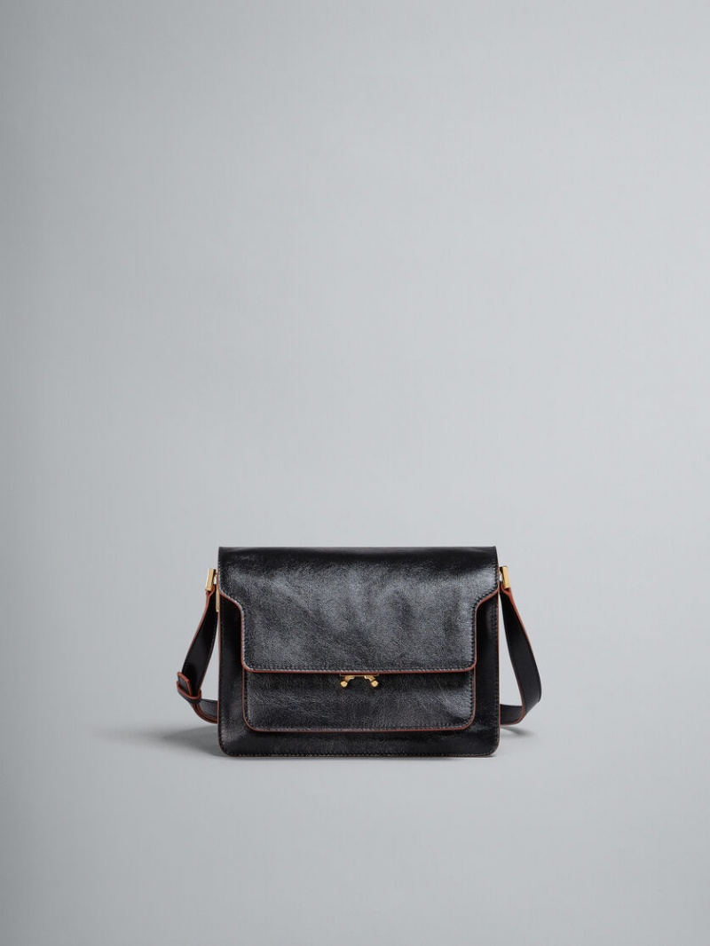 Marni Trunk Soft Medium Bag Cuero Negros | BMXSD71497