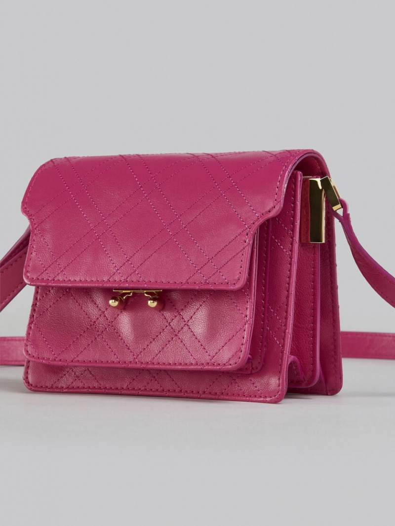 Marni Trunk Soft Mini Bag Cuero Fucsia | SMXNY61414