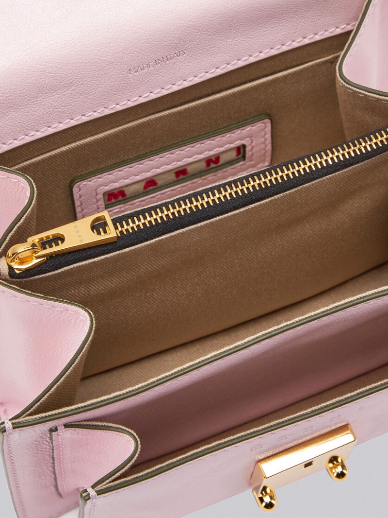 Marni Trunk Soft Mini Bag Cuero Rosas | AMXDF44476