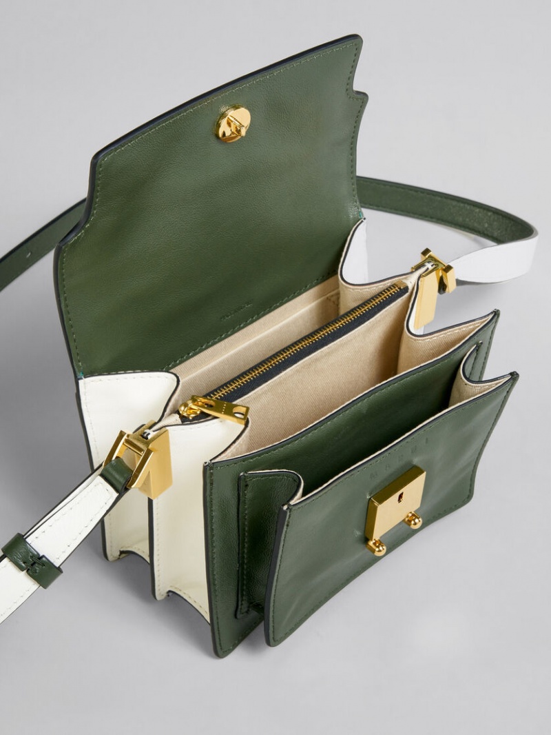 Marni Trunk Soft Mini Bag Cuero Verdes Blancos | TMXPQ53407