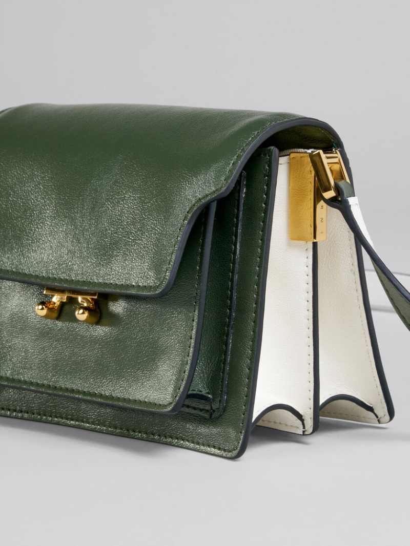 Marni Trunk Soft Mini Bag Cuero Verdes Blancos | TMXPQ53407