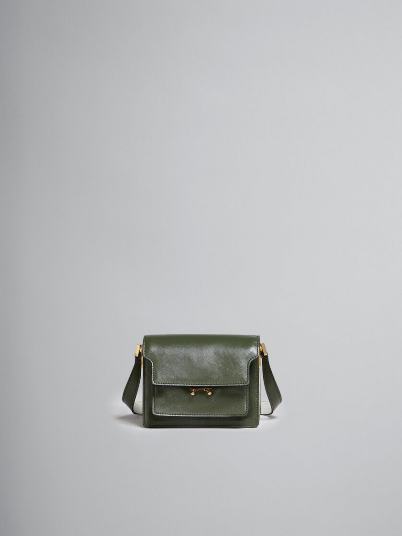 Marni Trunk Soft Mini Bag Cuero Verdes Blancos | TMXPQ53407