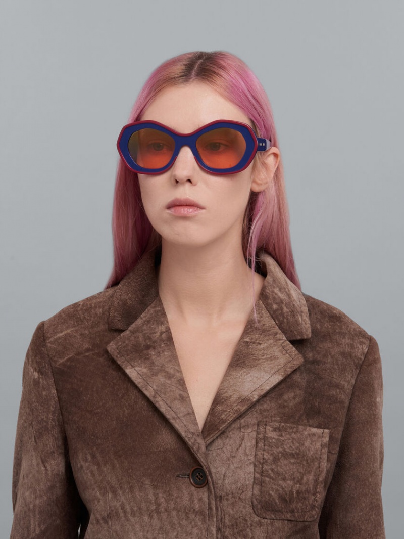 Marni Ulawun Vulcano Acetate Azules | MXCVG92965