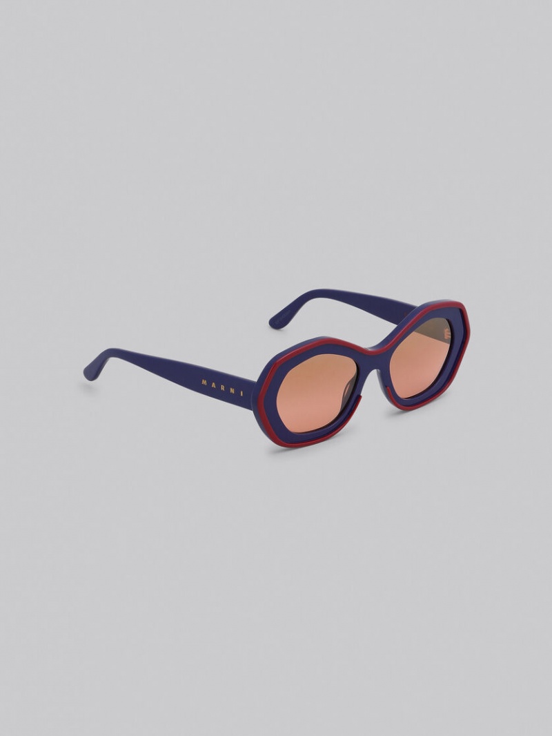 Marni Ulawun Vulcano Acetate Azules | MXCVG92965
