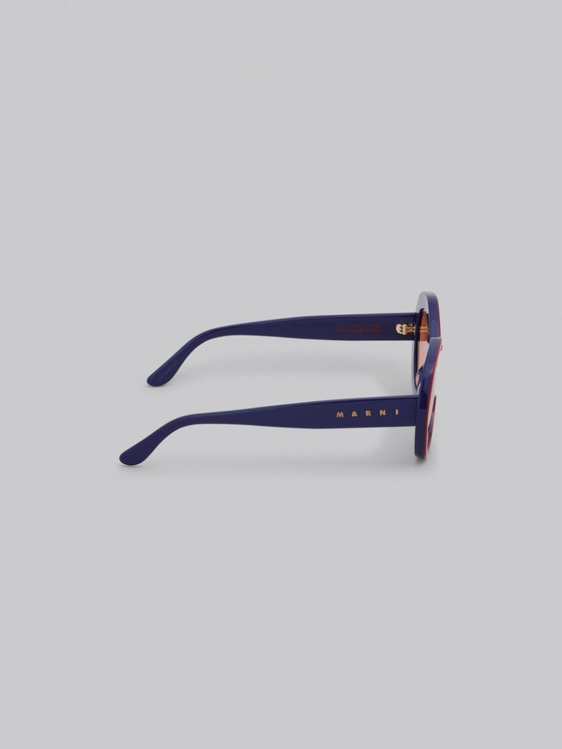 Marni Ulawun Vulcano Acetate Azules | MXCVG92965
