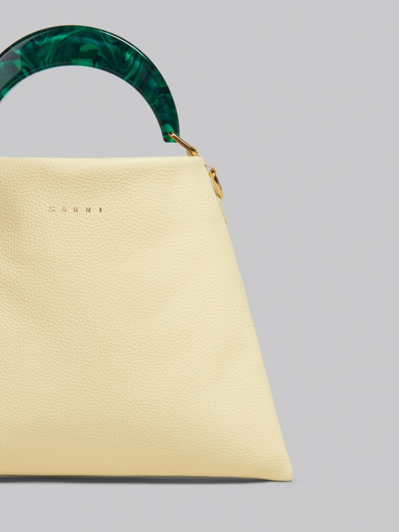 Marni Venice Small Bag Cuero Amarillos Claro | MXJZR43773