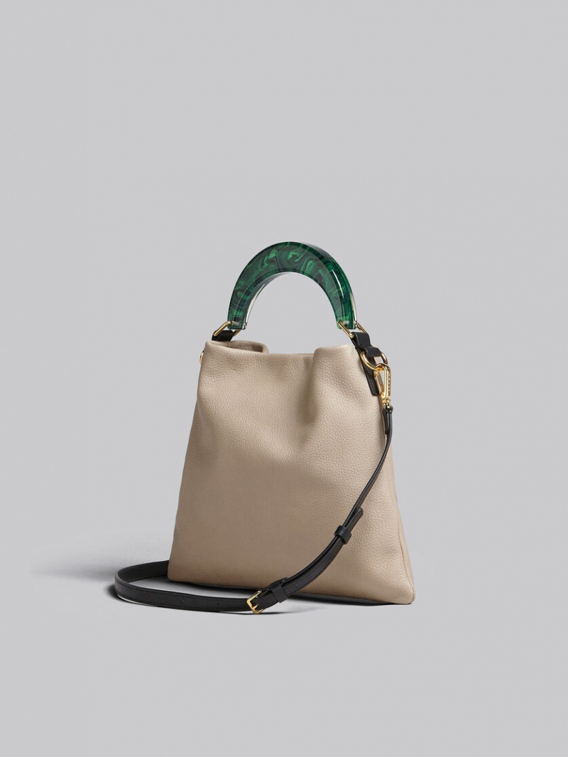 Marni Venice Small Bag Cuero Beige | MXEGJ85935