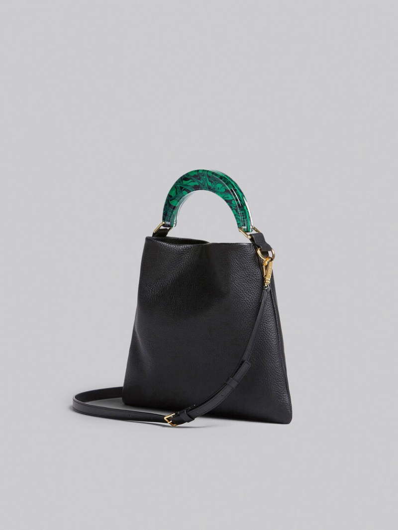 Marni Venice Small Bag Cuero Negros | GMXEC66693