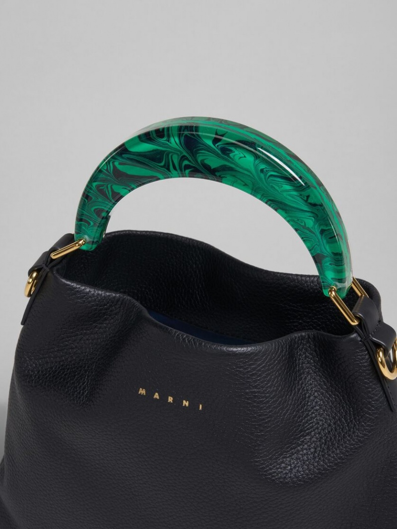 Marni Venice Small Bag Cuero Negros | GMXEC66693