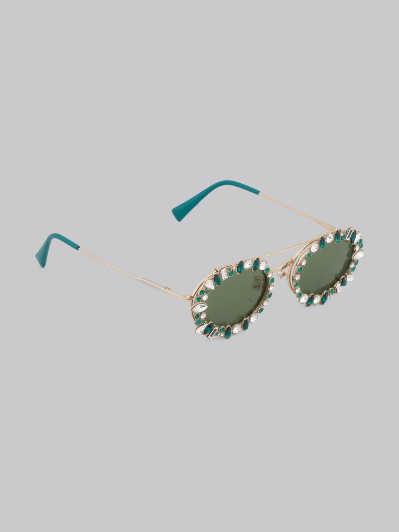 Marni Waitomo Caves Glasses Dorados | MXZDE40783