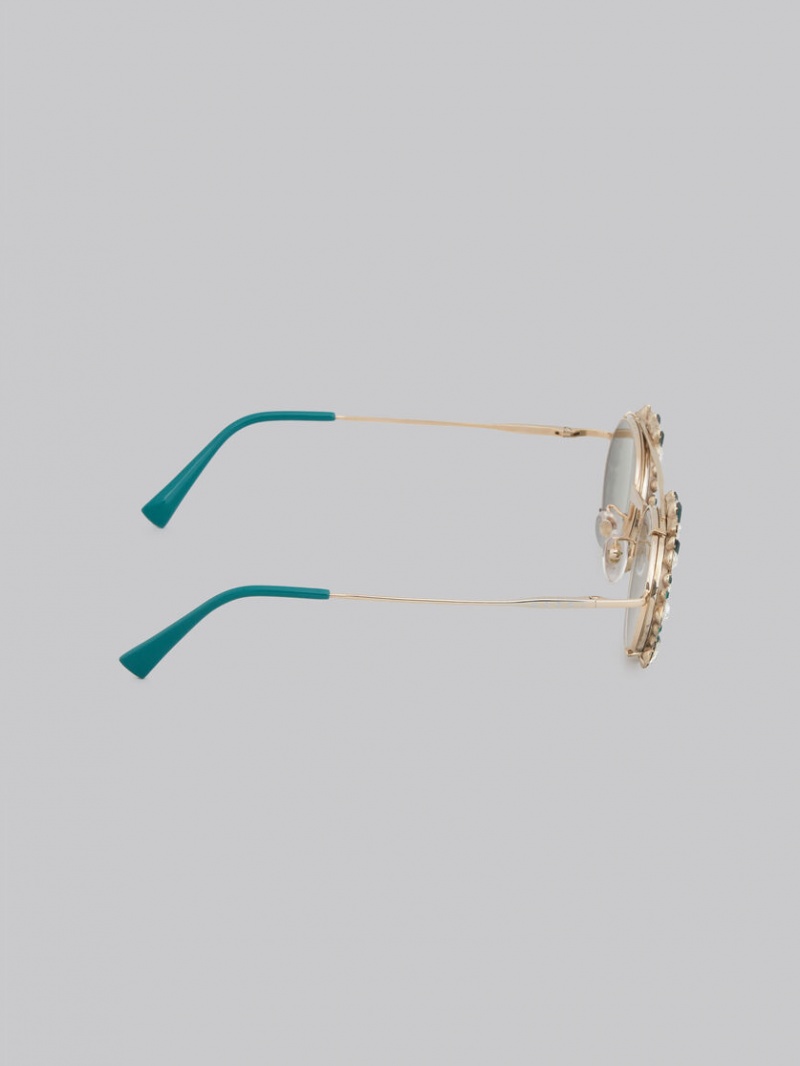 Marni Waitomo Caves Glasses Dorados | MXZDE40783