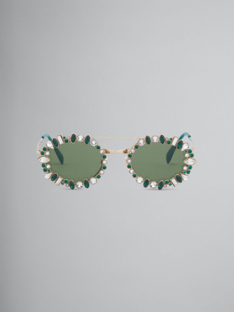 Marni Waitomo Caves Glasses Dorados | MXZDE40783